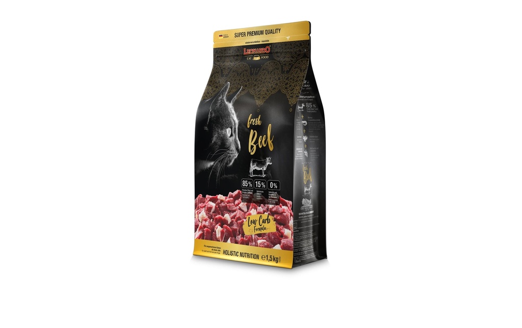 Leonardo Cat Food Alimentation sèche Fresh Bœuf, 1,5 kg