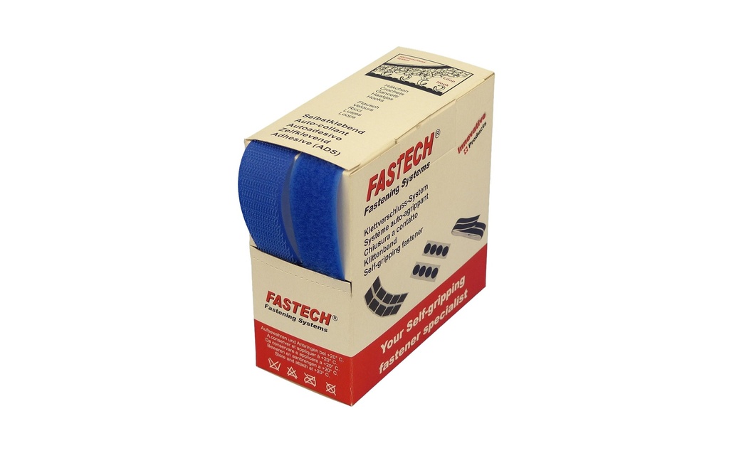 FASTECH Boîte de bande auto-agrippante Bleu royal