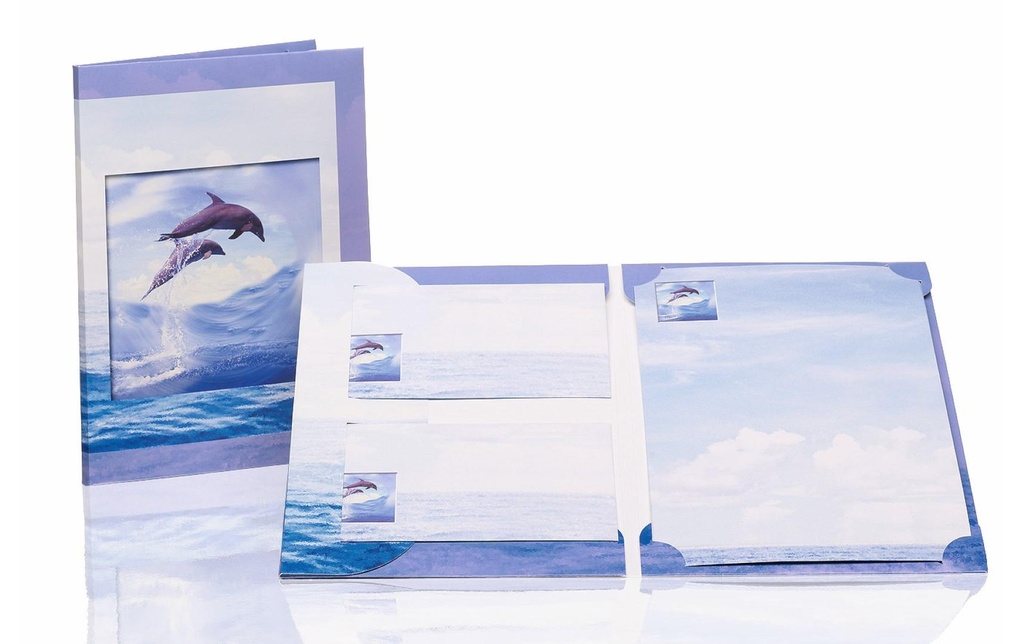 Rössler Kits de papier à lettre Flipper, 10 feuilles, 10 enveloppes