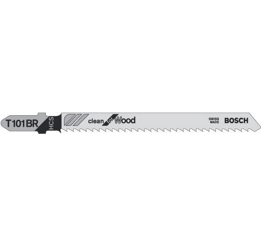 Bosch Professional Jeux de lames de scie sauteuse T 101 BR Clean for Wood, 5 pièces