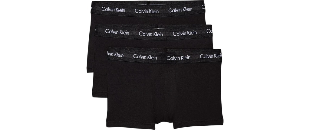Calvin Klein Wäsche 3P Low Rise Trunk Blanc/Noir, S