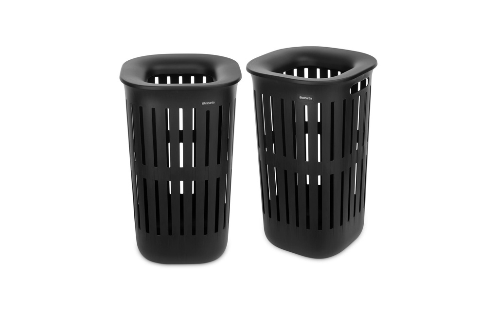 Brabantia Corbeille à linge Collect-It 2 x 55 l, Noir