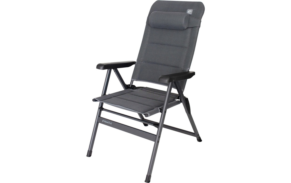 Eurotrail Chaise de camping Talin Comfort Mesh Gris