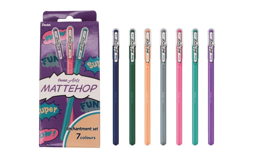 pentel Stylo à encre gel Enchantement Mattehop 1 mm, multicolore