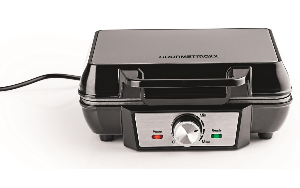 GOURMETmaxx Gaufrier noir/argent