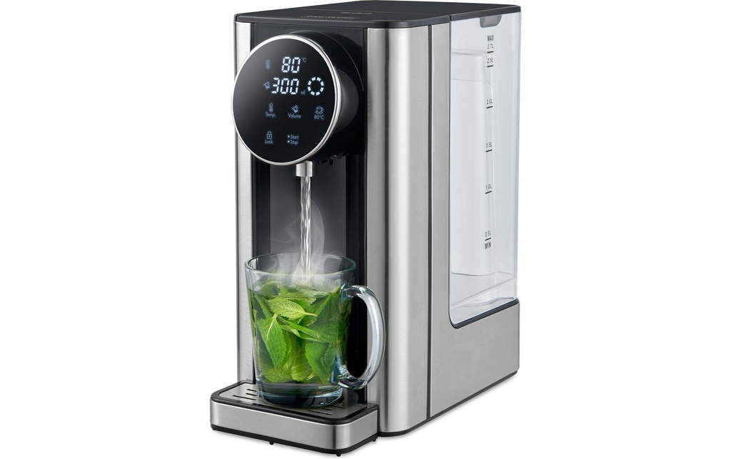 Trisa Distributeur d'eau chaude Silver Stream 2.7 l, Noir/Argenté