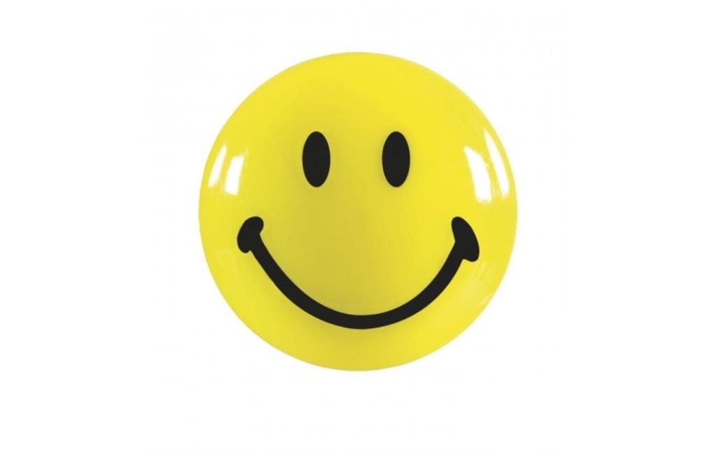 Magnetoplan Aimant Smiley Ø 4 cm Jaune, 4 pièces