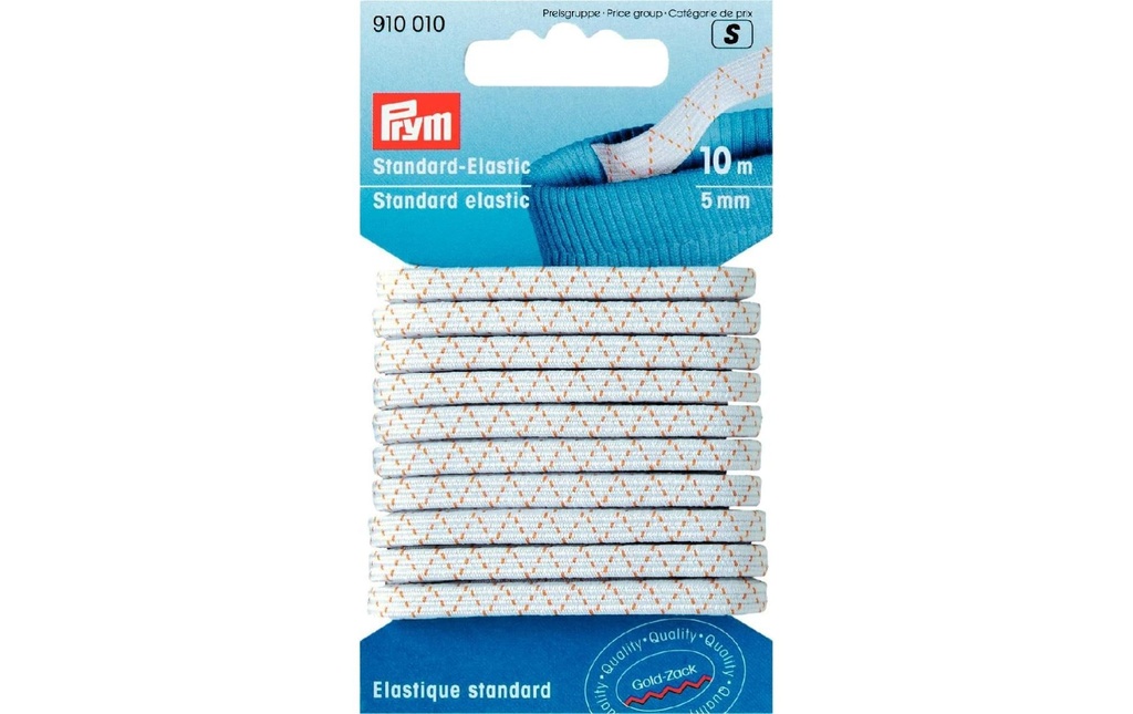 Prym Bande élastique Standard 10 m, Blanc