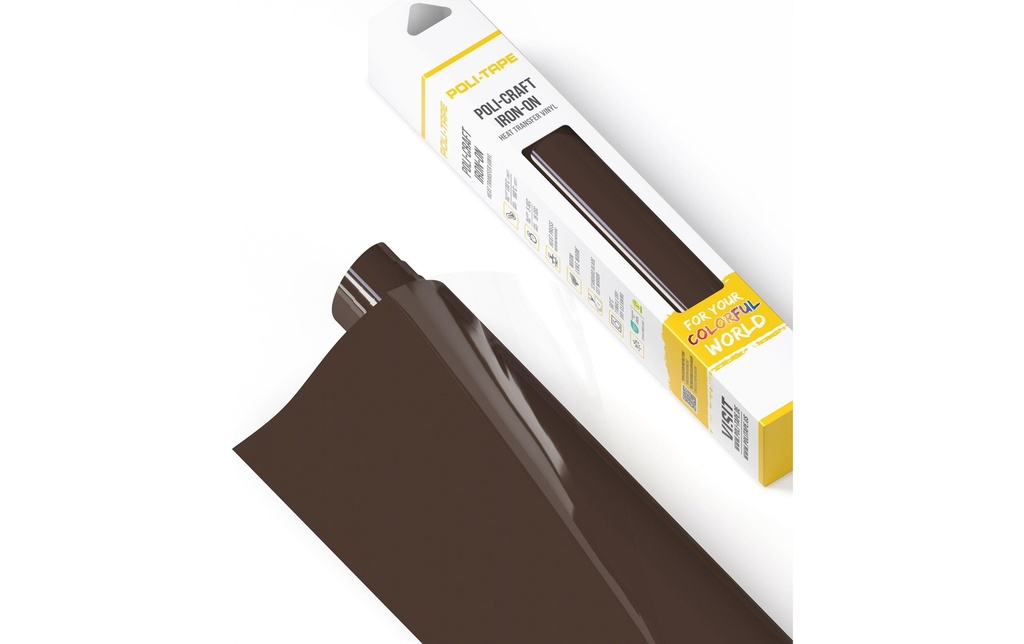 Poli-Tape Film thermocollant Poli-Flex turbo, 30.5 x 122 cm, marron