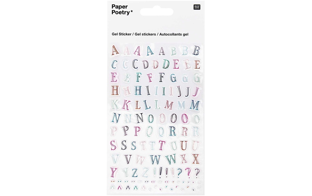 Rico Design Autocollant à motif Lettres 1 feuille