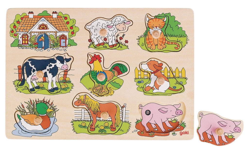 Goki Puzzle sonore: les voix des animaux de la ferme
