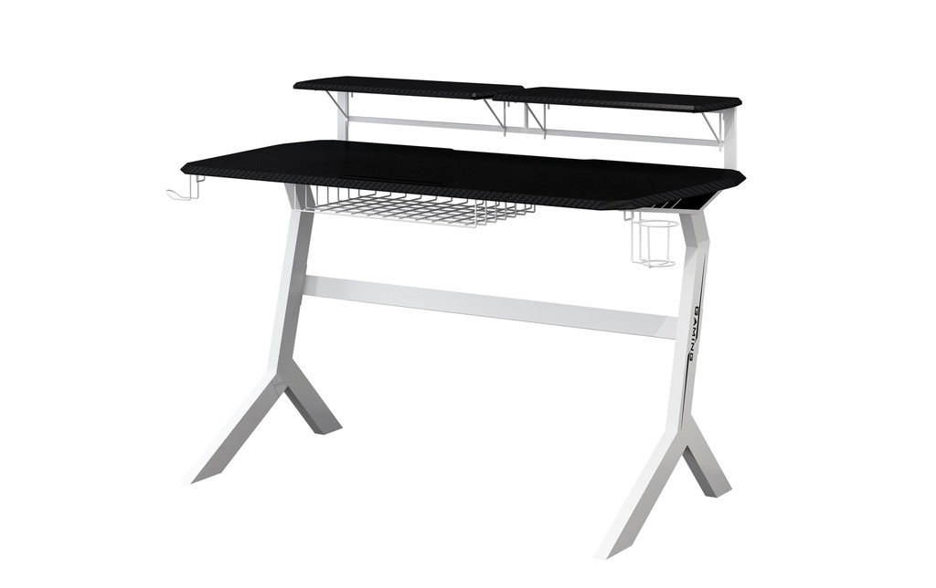 LC-Power Table de jeu LC-GD-1W Noir/Blanc
