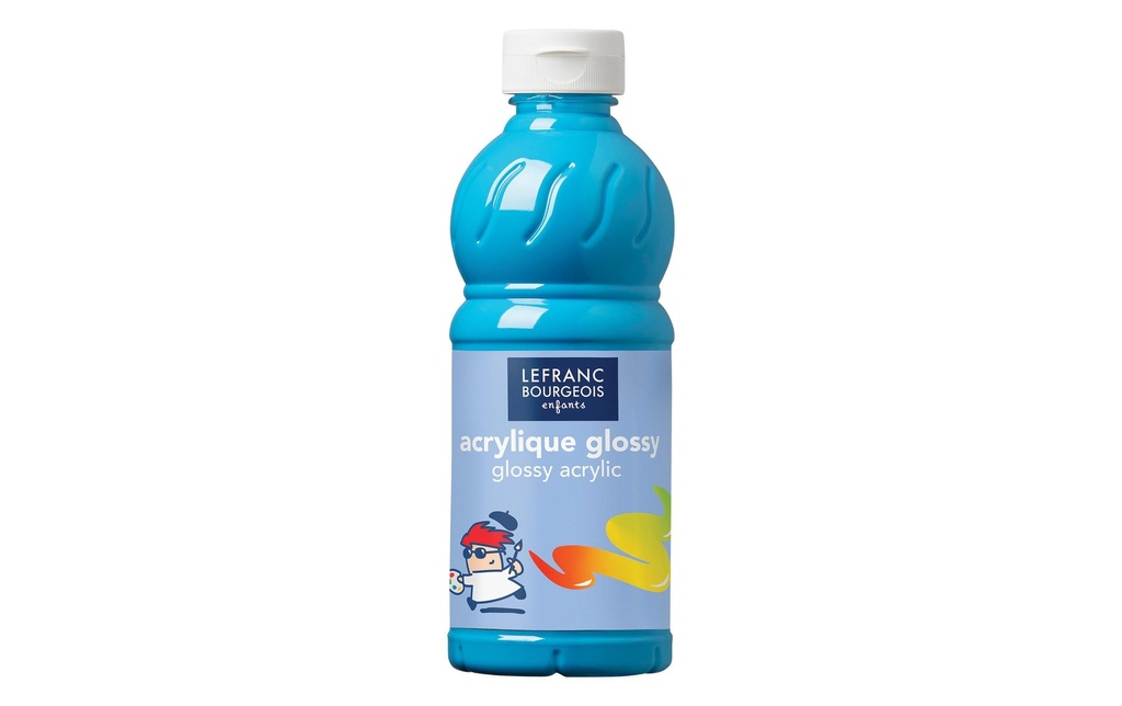 LEFRANC Peinture acrylique Glossy 500 ml, Turquoise