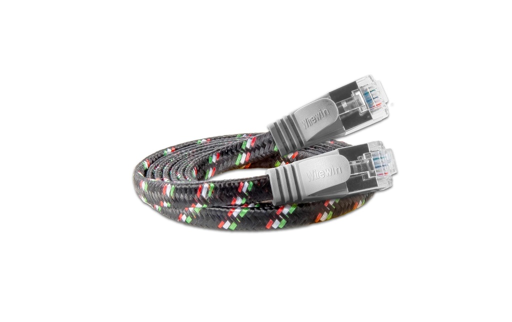 SLIM Câble patch slim RJ-45 - RJ-45, Cat 6, STP, 2 m, Gris