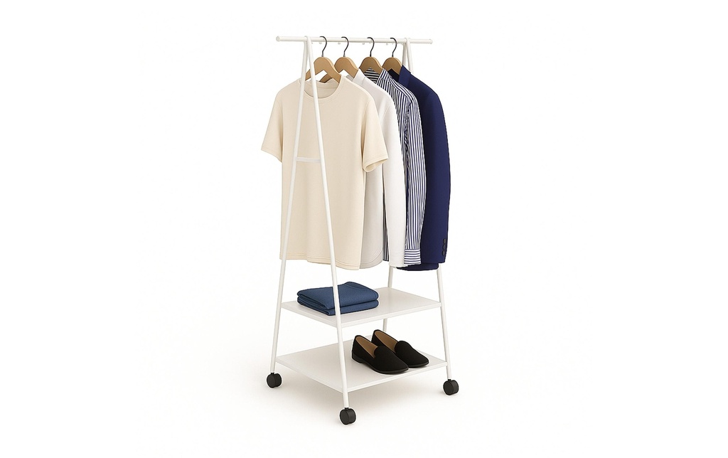 relaxdays Porte-manteau Blanc