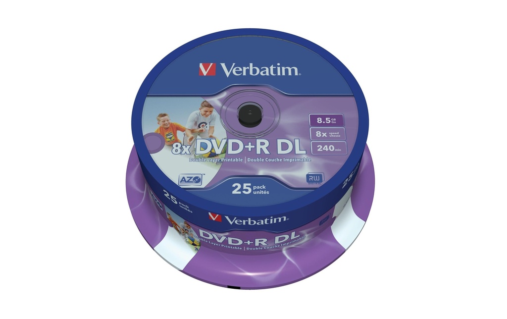 Verbatim DVD+R 8.5 GB, tour (25 Pièce/s)