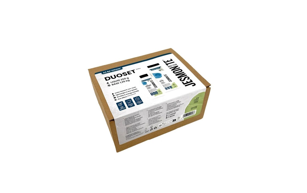 Jesmonite Set de modélisation AC84 250 ml + 1250g de base en poudre Blanc