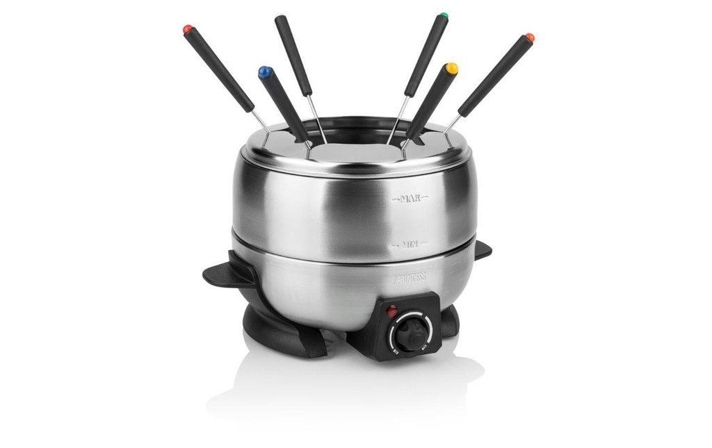 Princess Service à fondue tout-en-un 800 Watt 7 Pièce/s, Noir/Argenté