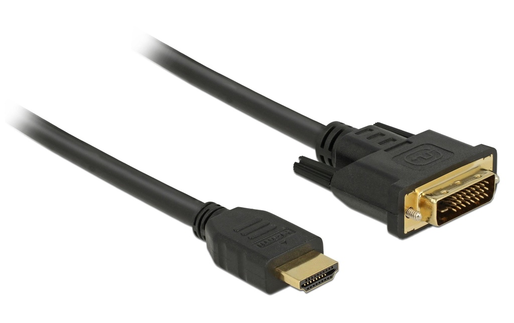 Delock Câble HDMI – DVI, 2 m, bidirectionnel