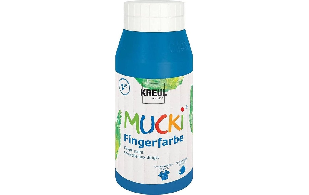 Kreul Peinture aux doigts Mucki 750 ml, bleu
