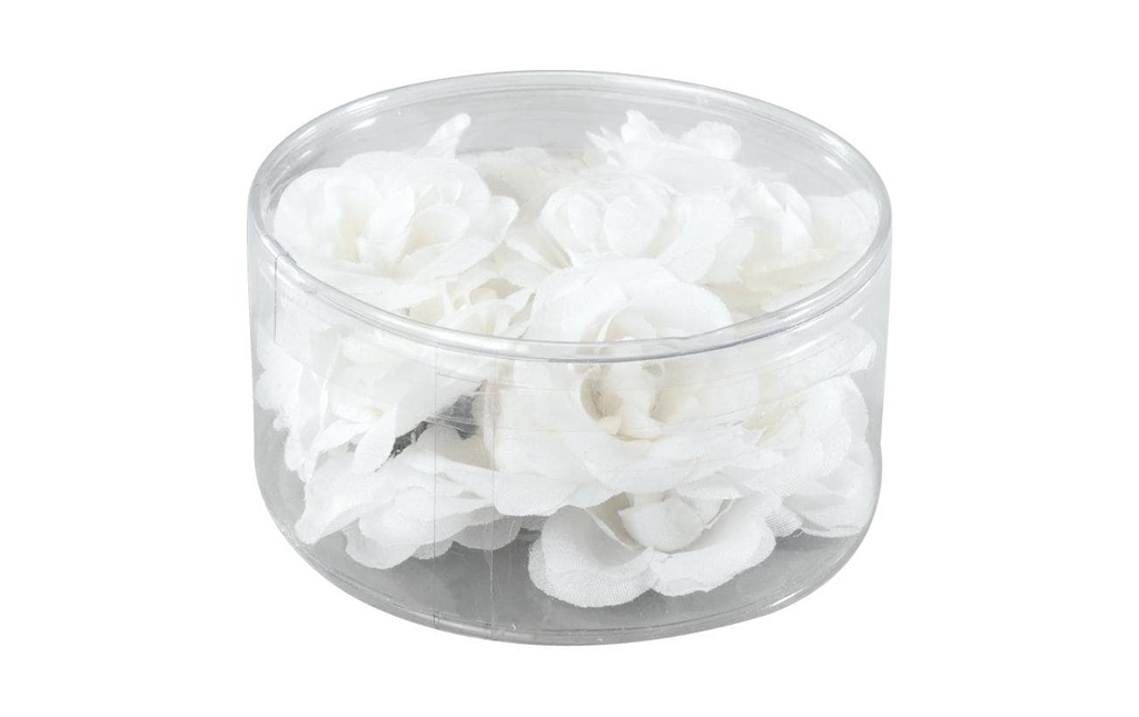 Dekomat AG Fleur artificielle Têtes de pétales de rose 20 pièces, Blanc