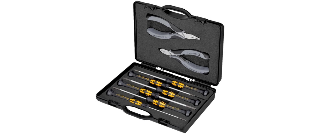 Knipex Jeu de pinces électroniques, 8 pièces