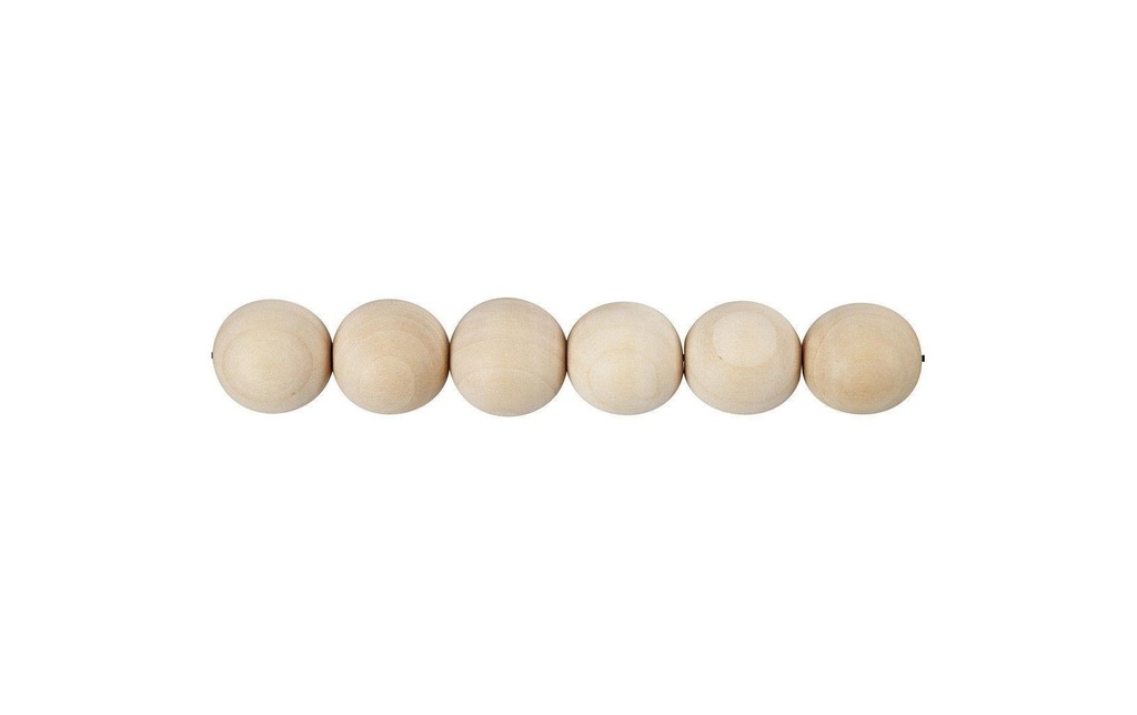 Creativ Company Billes de bois D: 25 mm Taille du trou: 4.5 mm