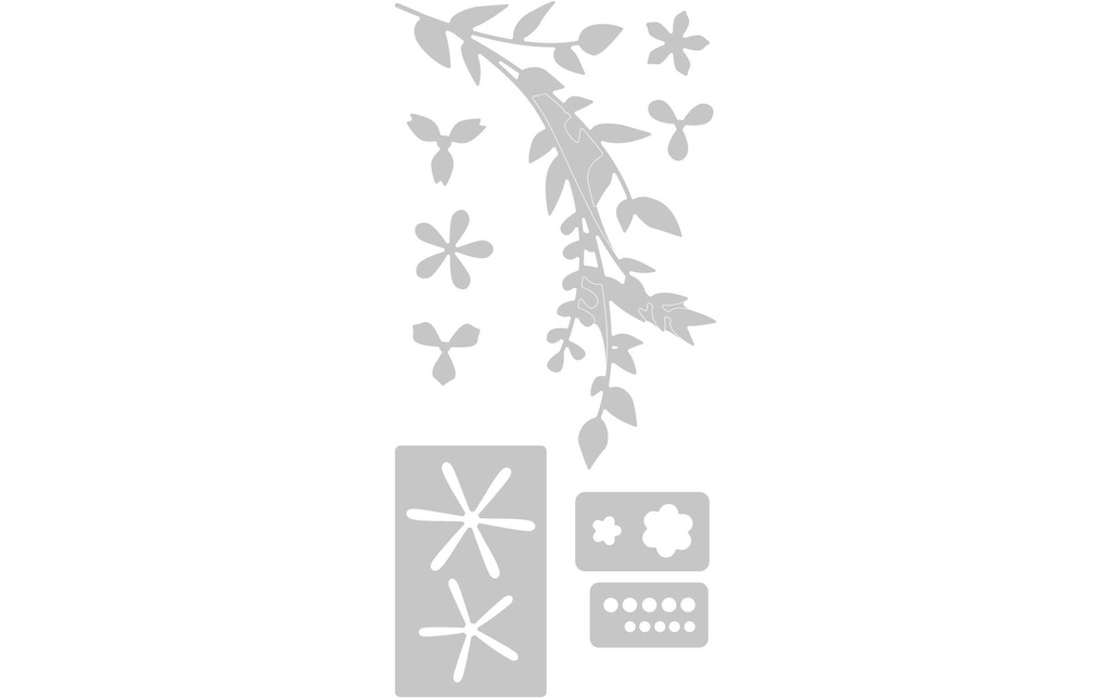 Sizzix Modèle de poinçon Fleurs et feuilles de printemps ,  feuilles