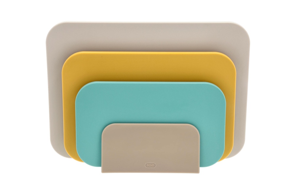 Rosti Kits de planches à découper Choptima 3 pièces, bleu-vert/beige/jaune