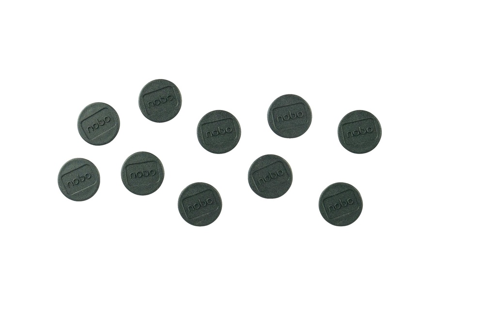 Nobo Aimant Ø 2,4 cm 10 Pièce/s, Noir