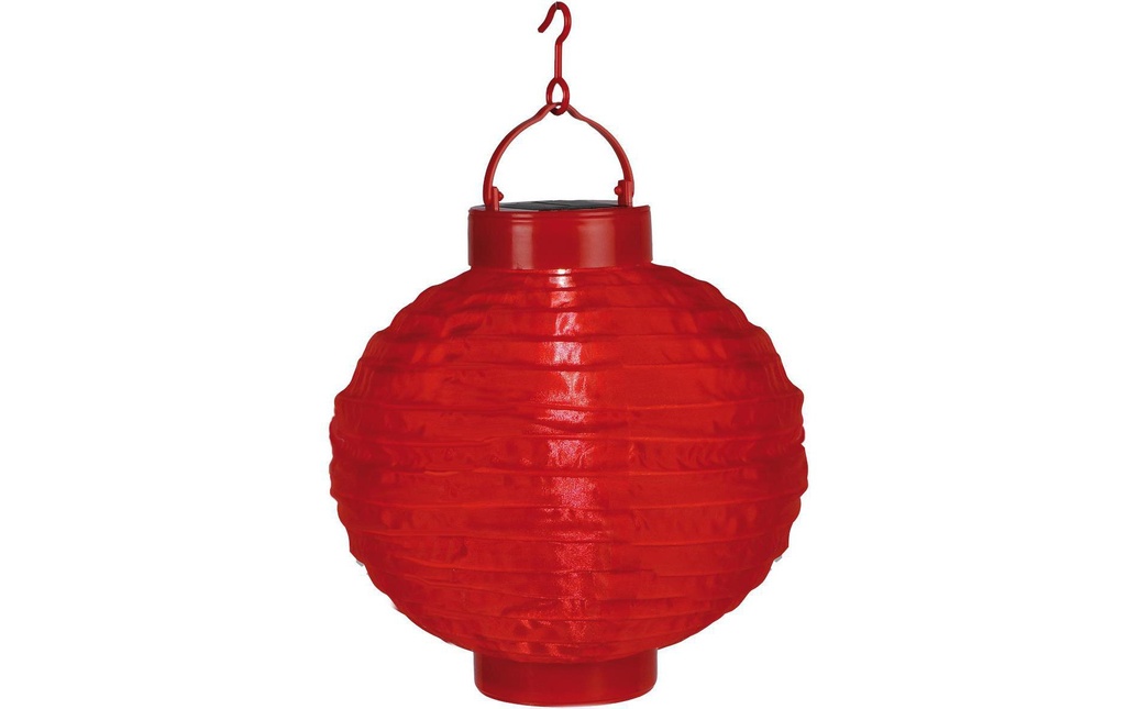 Star Trading Lampion Solar Festival 22 cm, Rouge