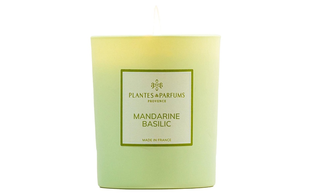 Plantes & Parfums Bougie parfumée Mandarine Basilic 180 g