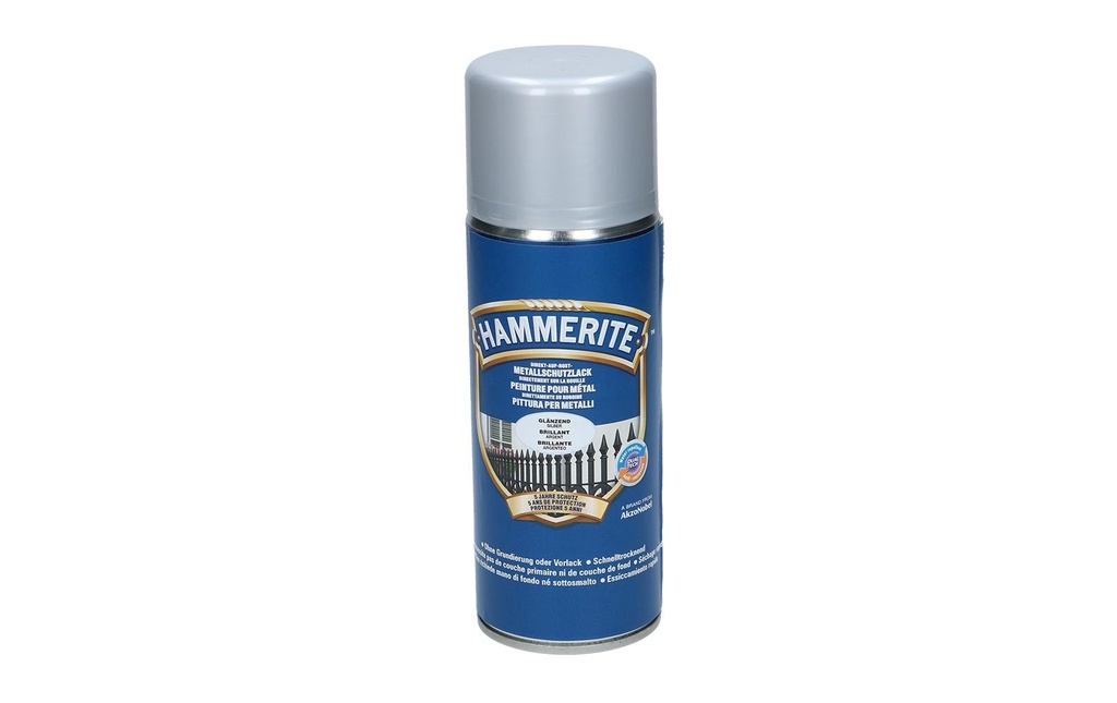 Hammerite Vernis de protection pour métal HG Argent, 400 ml