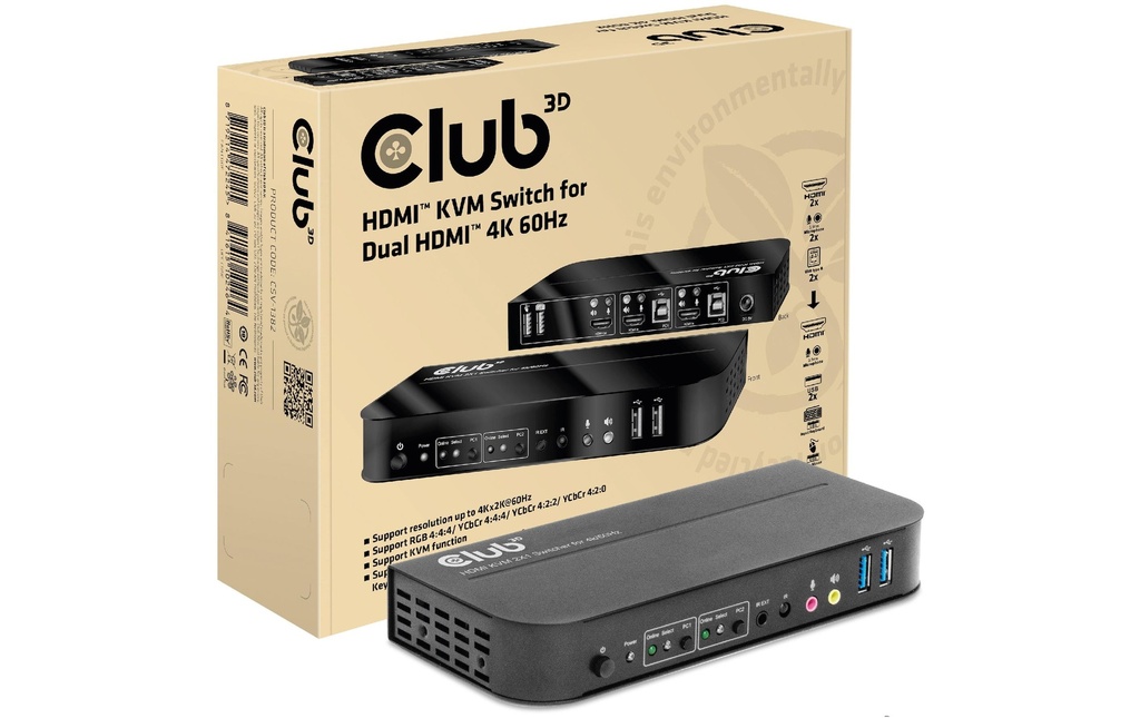 Club 3D Commutateur KVM CSV-1382