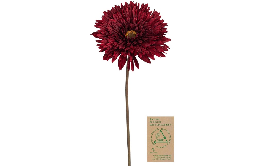 Botanic-Haus Fleur artificielle Gerbera, Bourgogne, 63 cm