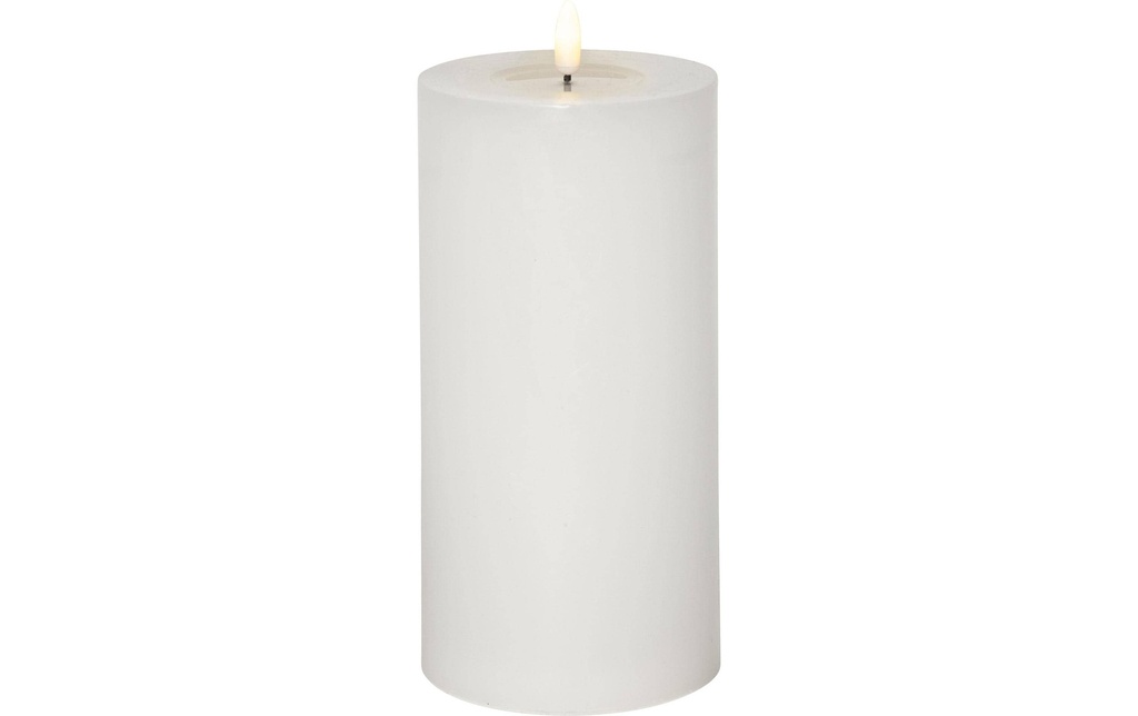Star Trading Bougie LED Pillar Flow Big, 22.5 cm, blanc