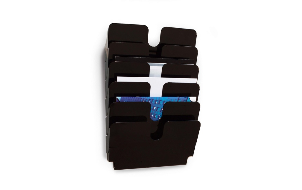 DURABLE Présentoir de prospectus Flexiplus 6 A4 paysage, noir