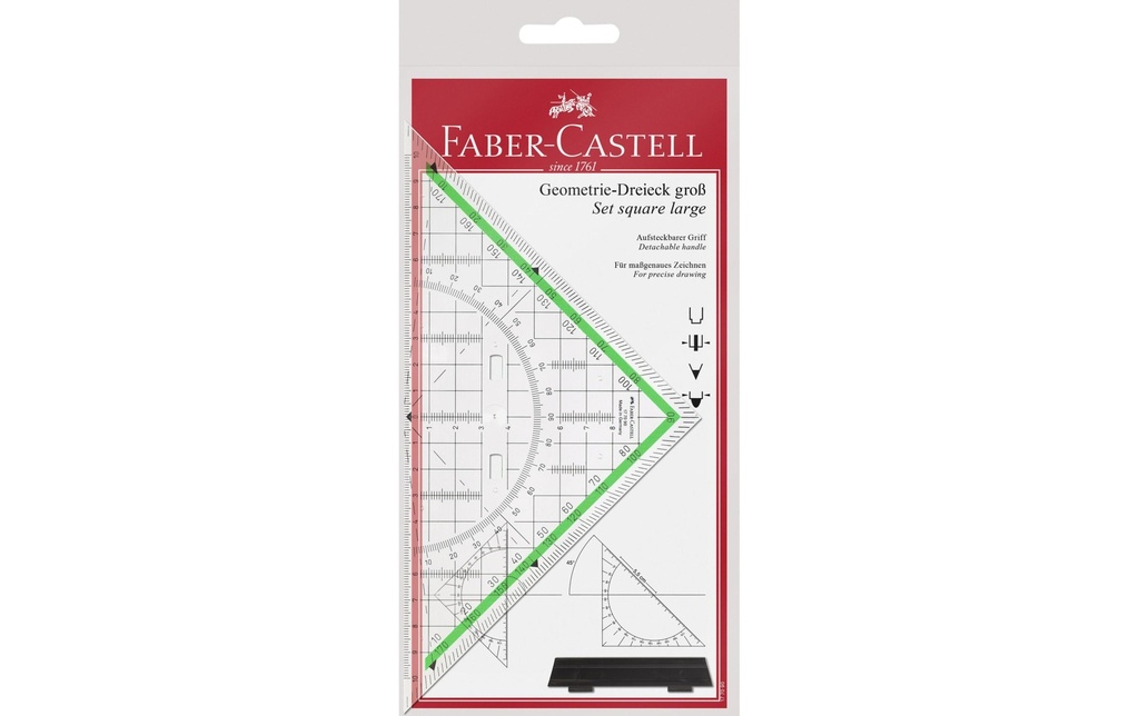 Faber-Castell Équerre 20 cm avec poignée