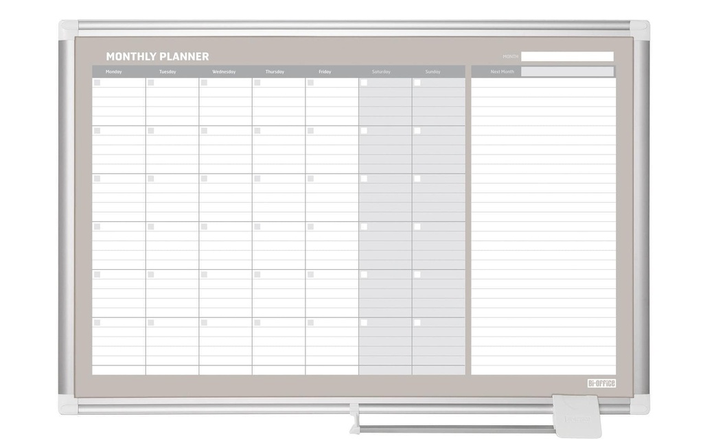 Bi-Office Tableau blanc magnétique 60 cm x 90 cm, Blanc