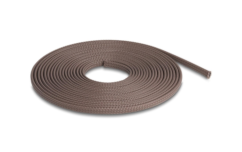 Delock Manchon tressé résistant au rongeurs, 5 m x 6 mm Brun
