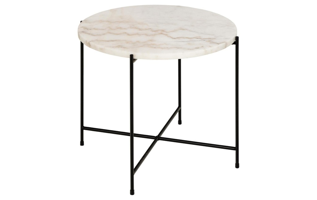 AC Design Table basse Avila Blanc, Ø 52 x 40 cm