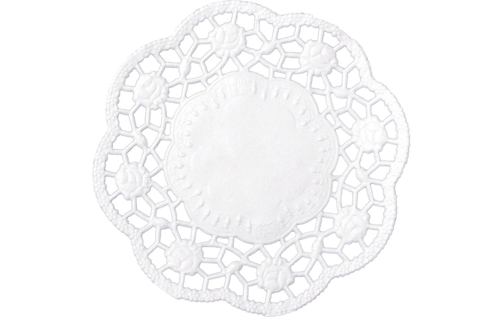 Demmler Sottobicchieri decorativi Rose 24 Pièce/s, Blanc, 9cm