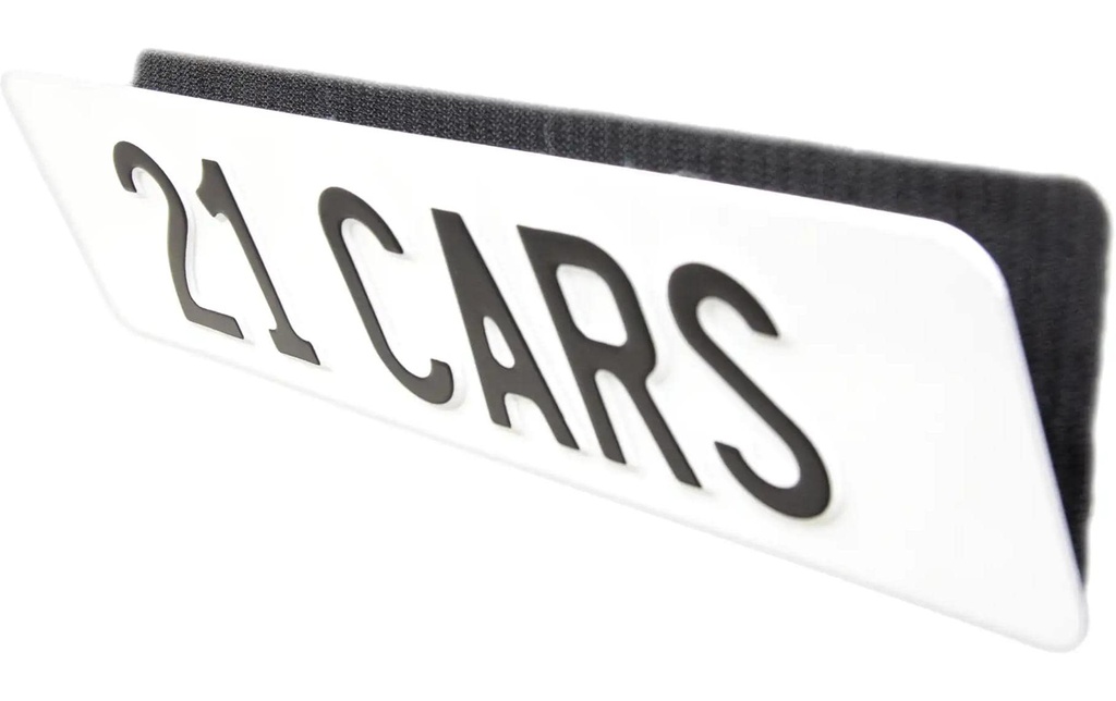 21CARS Kit de support de plaque d'immatriculation Velcro