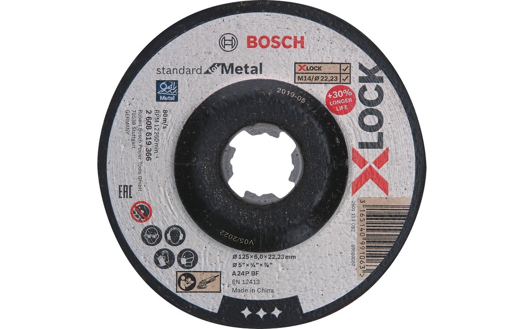 Bosch Professional Disque à trancher SfM X-LOCK 125 x 6 mm T27
