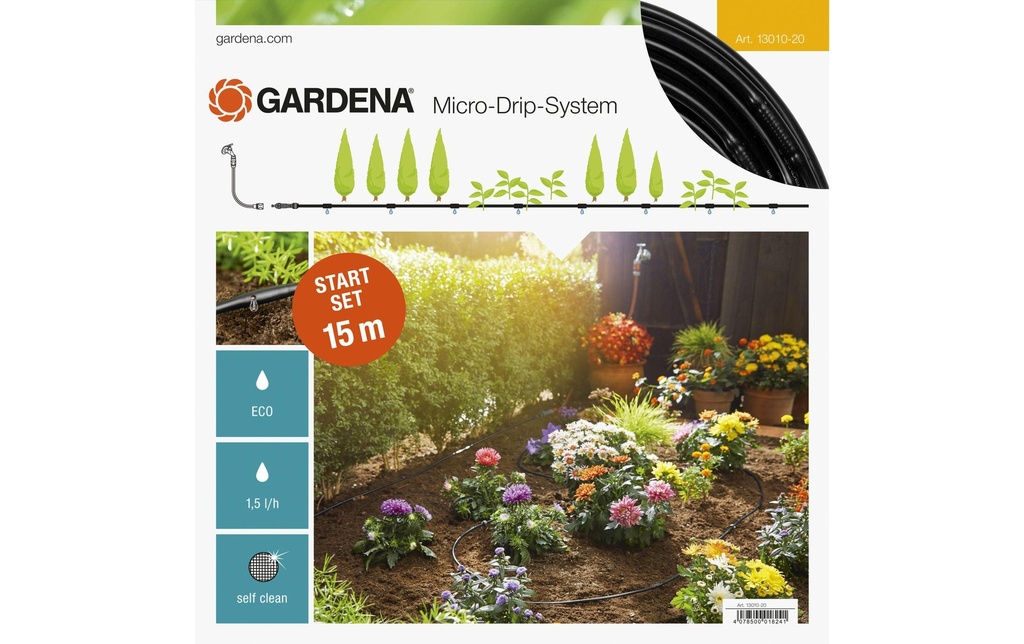 GARDENA Kits de démarrage S 13010 Micro-Drip-System Rangée de plantes