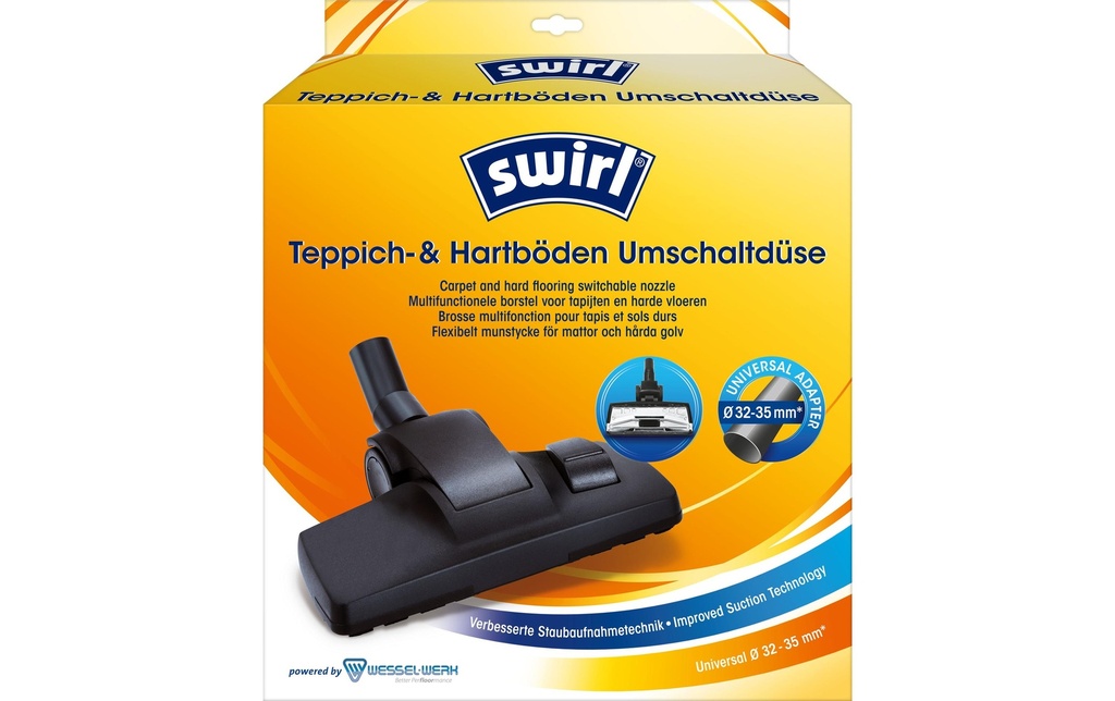 Swirl Buse d’aspirateur Suceur réversible pour tapis et sols durs