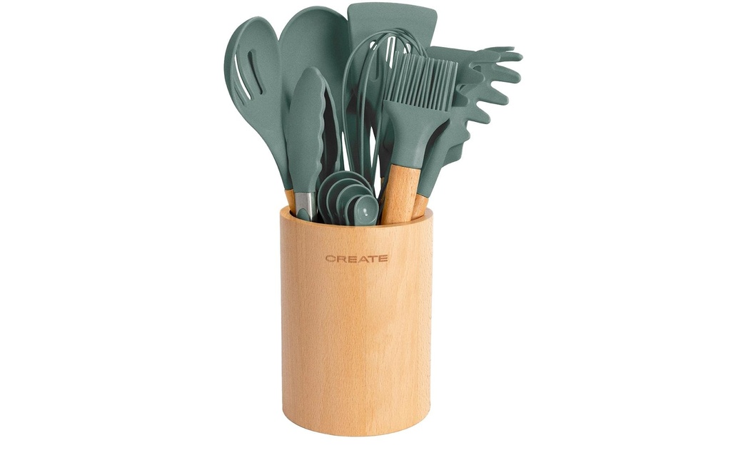 Create Ustensiles de cuisine Set Vert sauge
