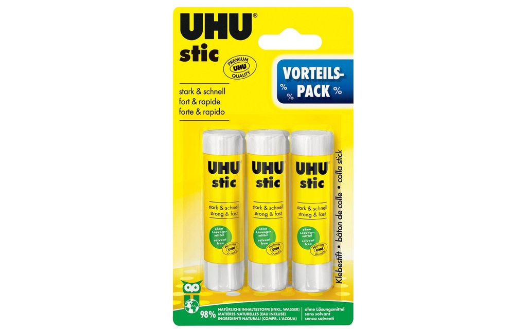 UHU Lot de bâtons de colle 8.2 g, 3 pièces