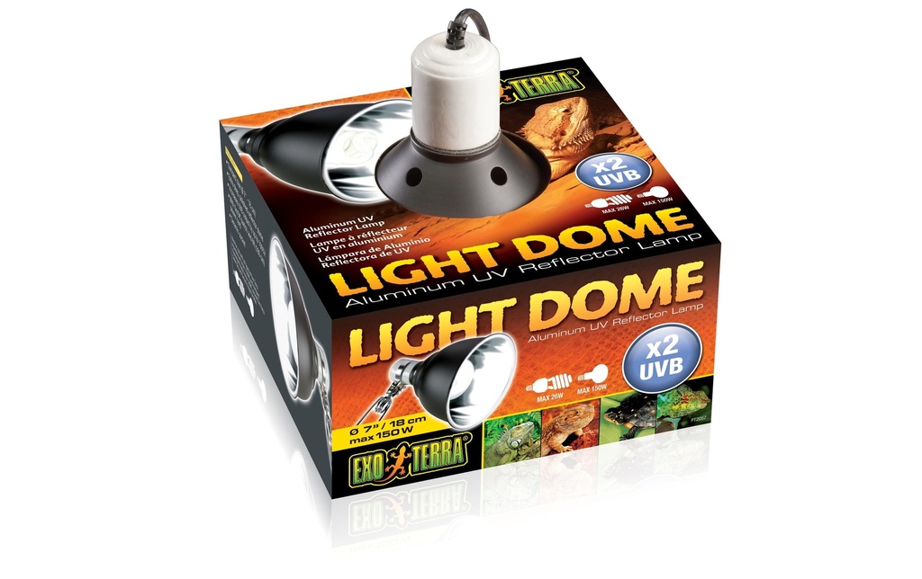 Exo Terra Lampe à réflecteur Dôme de lumière UV, Ø 18 cm