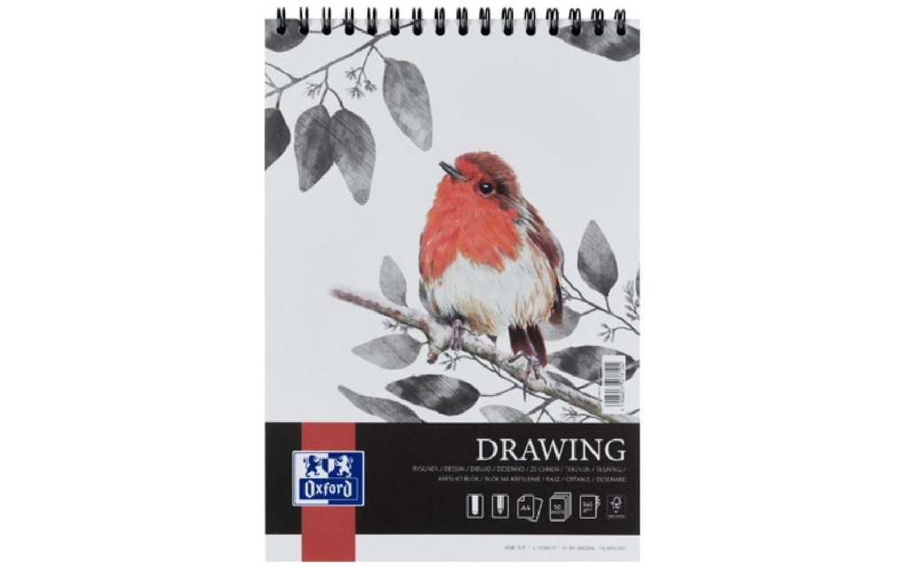 Oxford Carnet de dessin Art Drawing A3, 50 feuilles